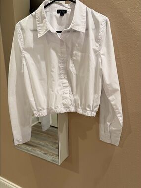 J for Justify White Button-Up Shirt